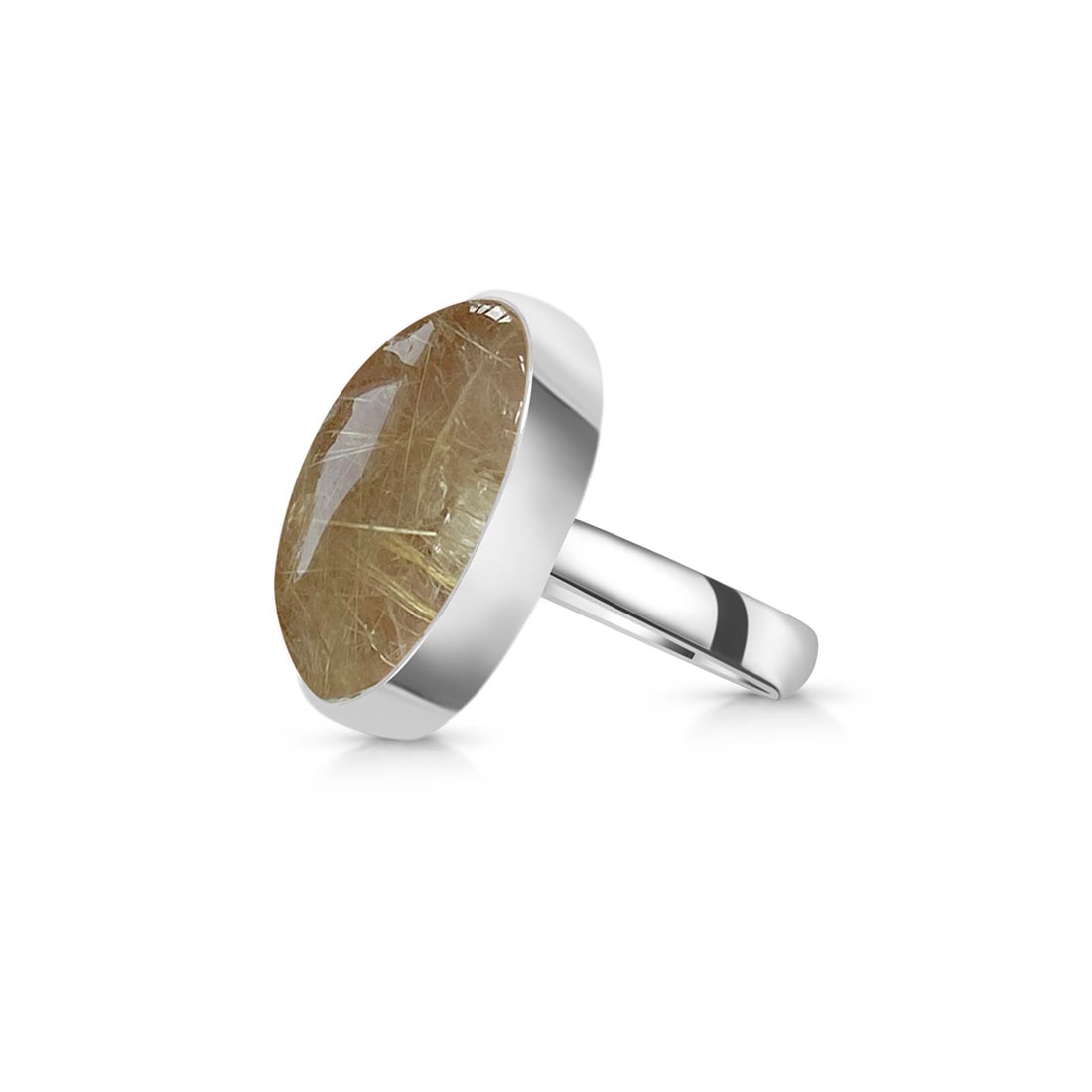 Golden Rutile Adjustable Ring-(GDR-R-31.)