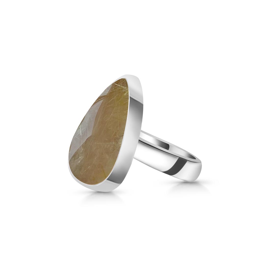 Golden Rutile Adjustable Ring-(GDR-R-32.)