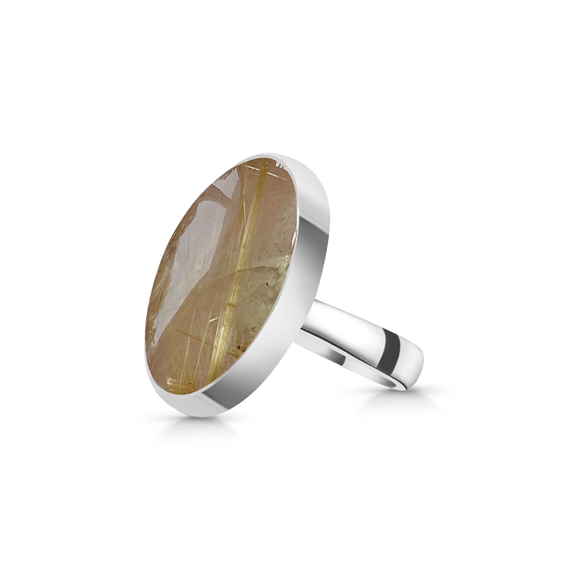 Golden Rutile Adjustable Ring-(GDR-R-34.)