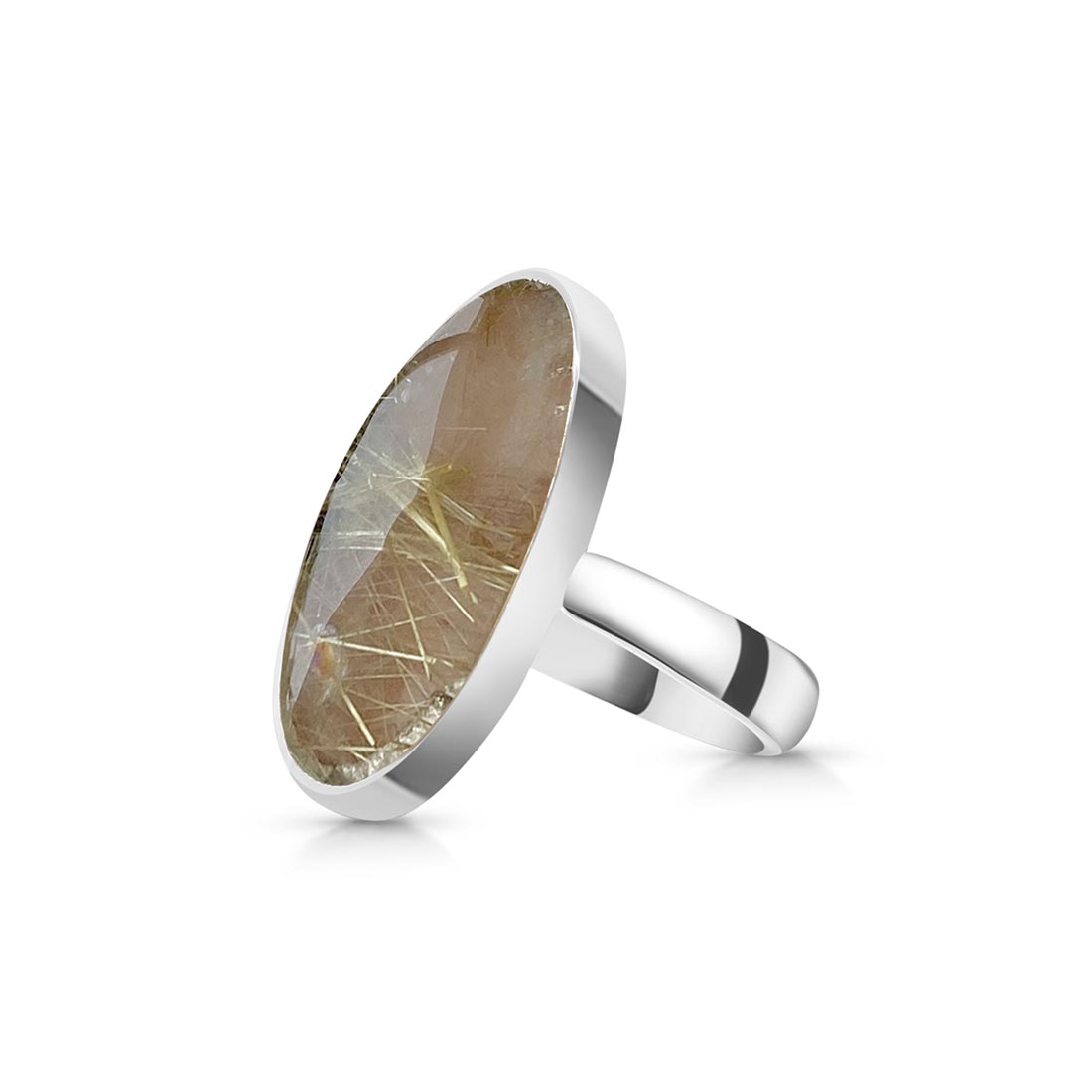 Golden Rutile Adjustable Ring-(GDR-R-37.)