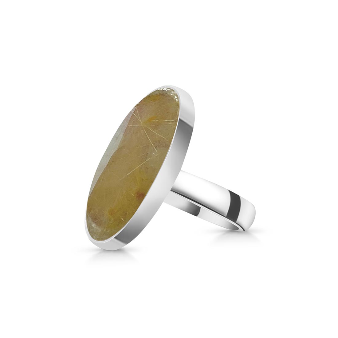 Golden Rutile Adjustable Ring-(GDR-R-38.)