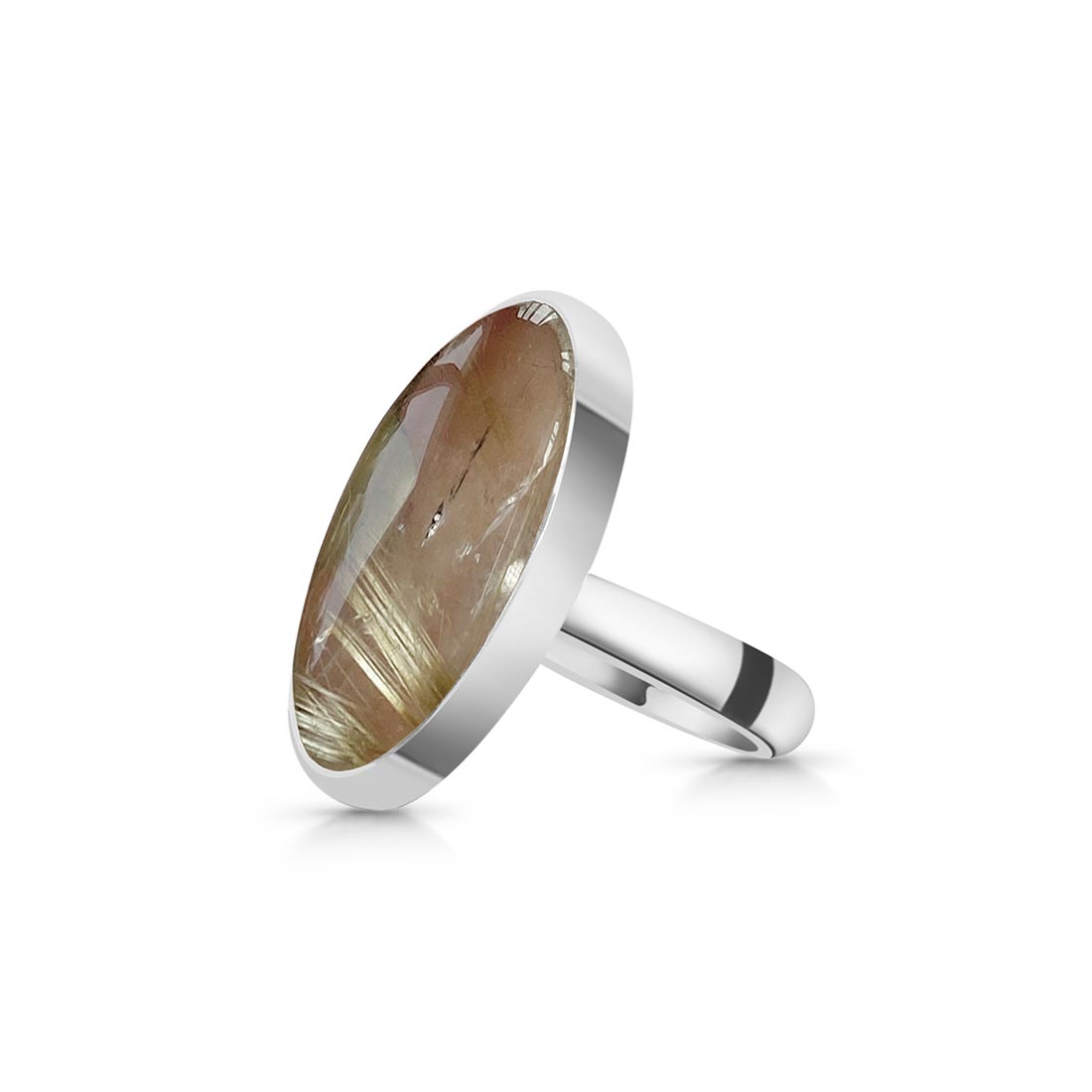 Golden Rutile Adjustable Ring-(GDR-R-45.)