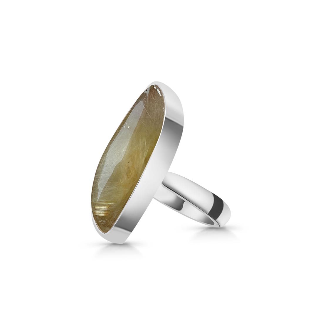 Golden Rutile Adjustable Ring-(GDR-R-47.)