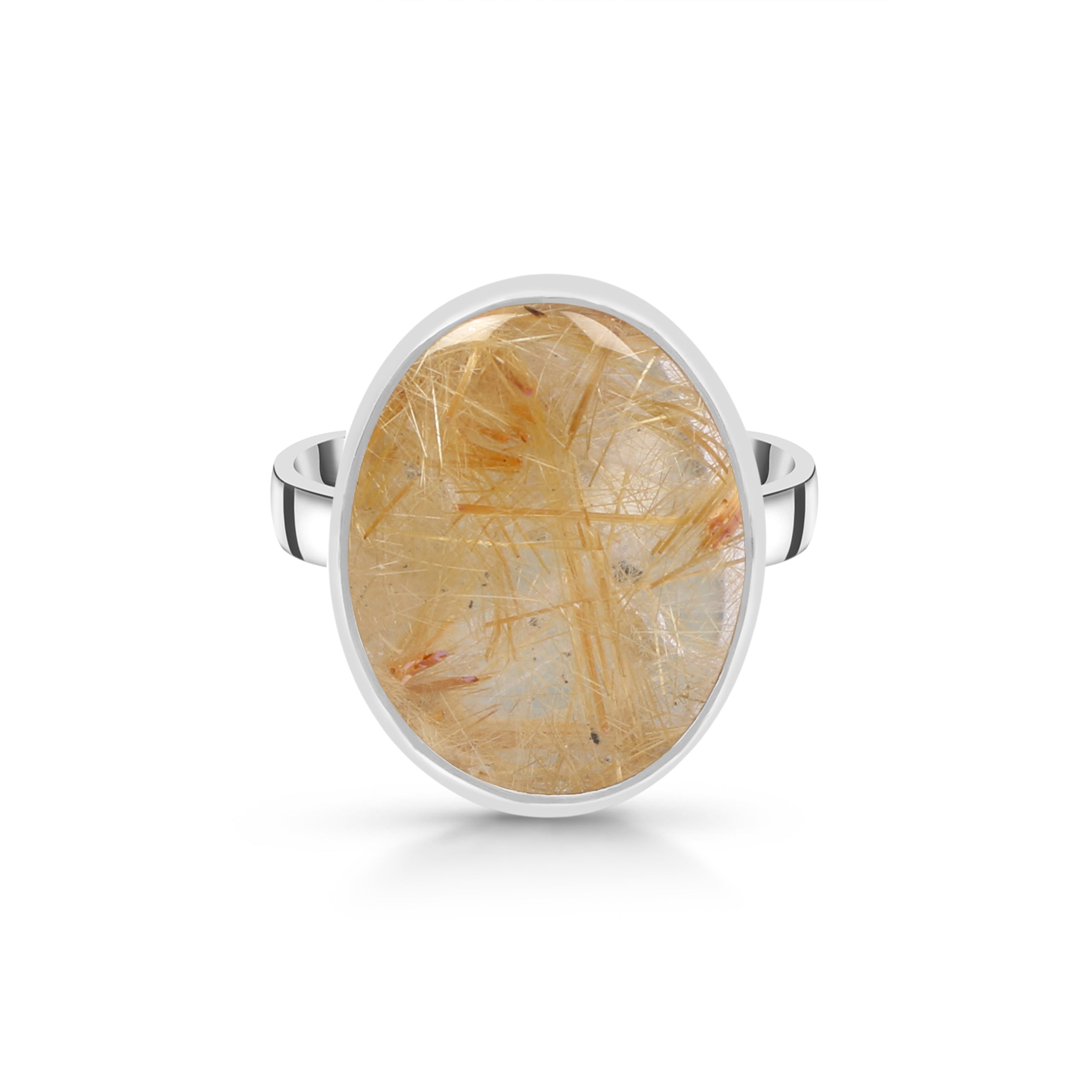 Golden Rutile Adjustable Ring-(GDR-R-6.)