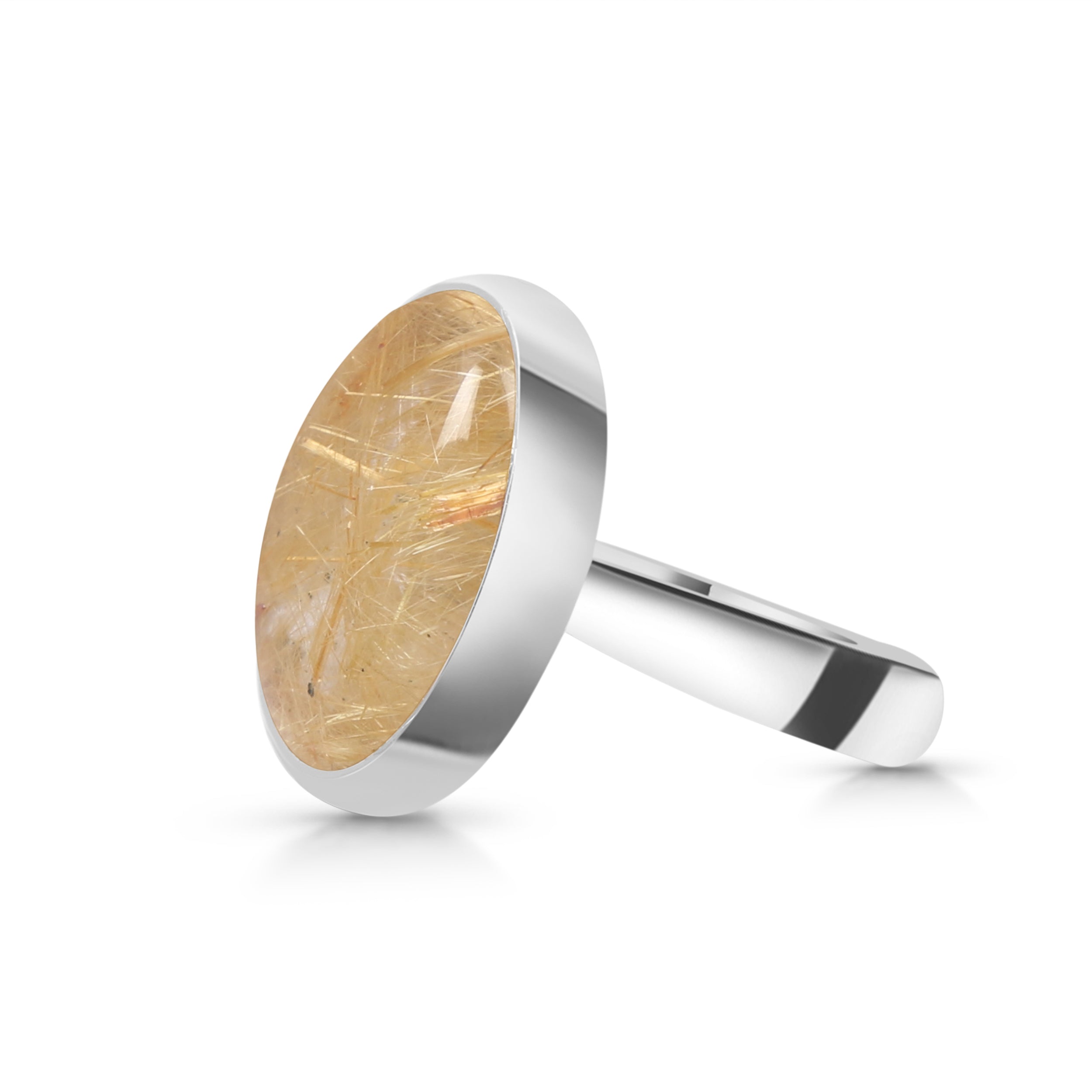 Golden Rutile Adjustable Ring-(GDR-R-6.)