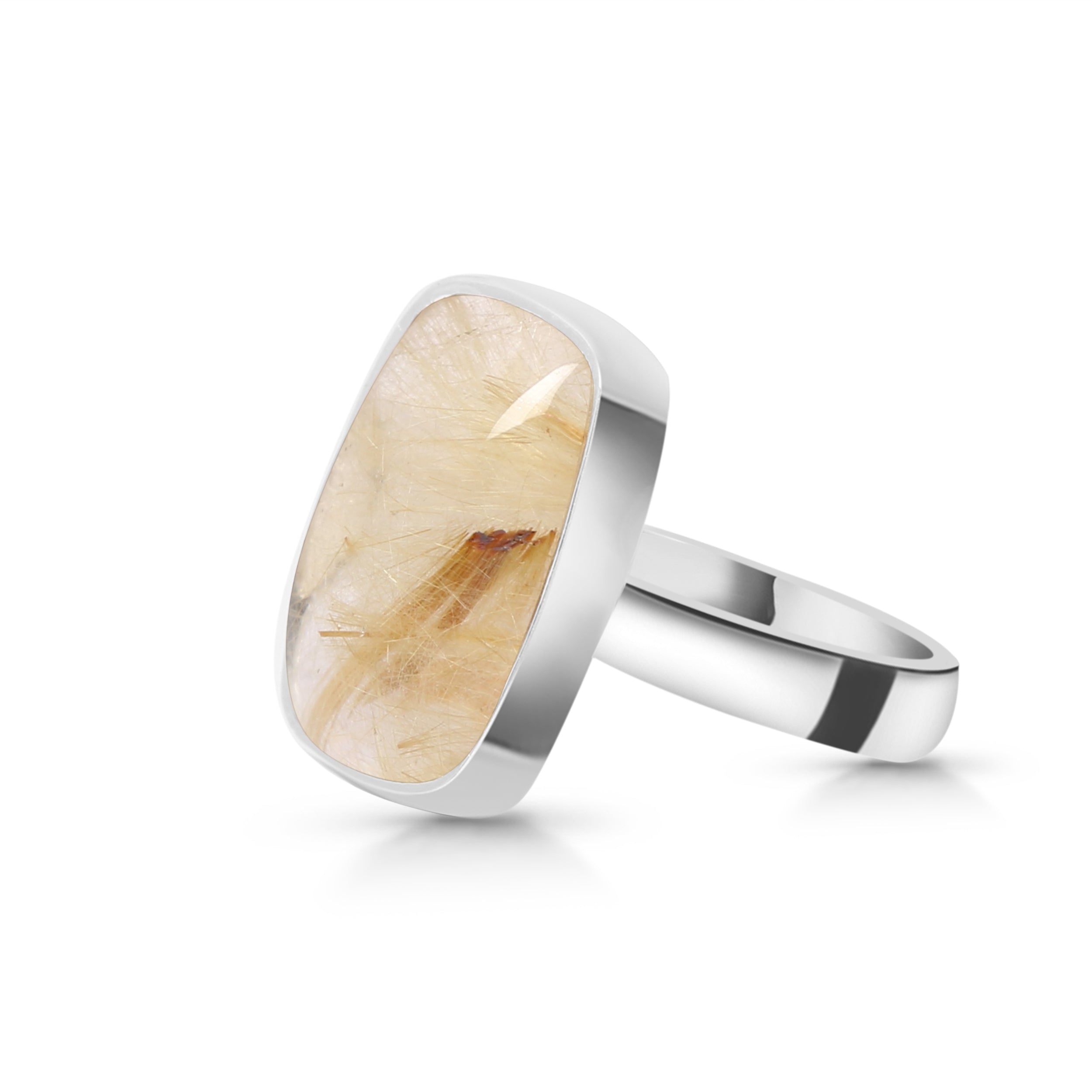 Golden Rutile Adjustable Ring-(GDR-R-8.)