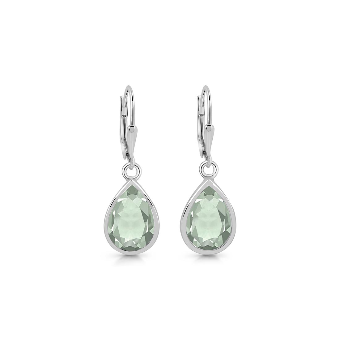 Green Amethyst Leverback Earring-(GRA-SE-1252.)