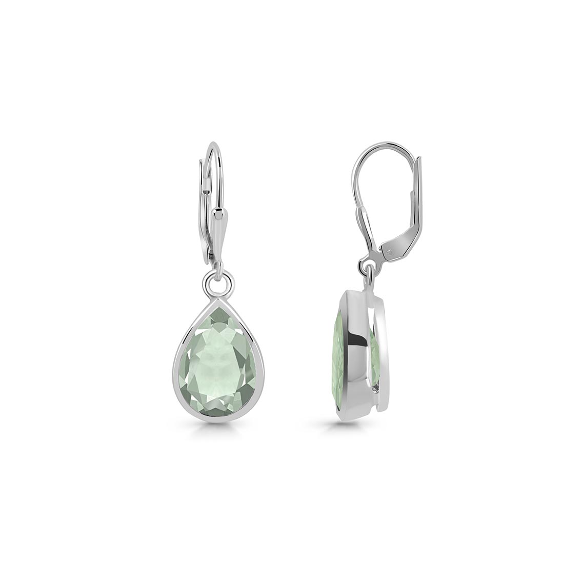 Green Amethyst Leverback Earring-(GRA-SE-1252.)