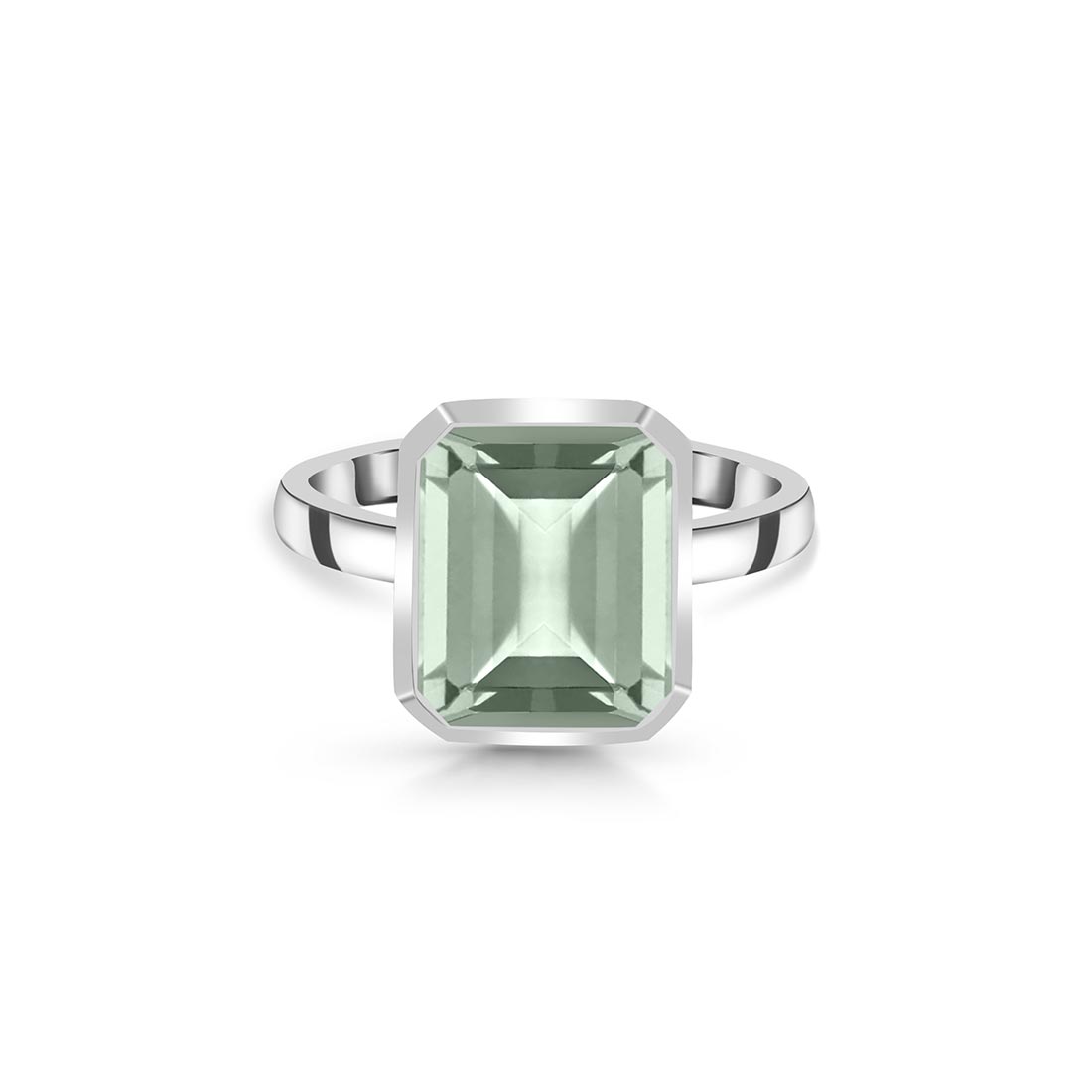 Green Amethyst Ring-(GRA-SR-1752.)