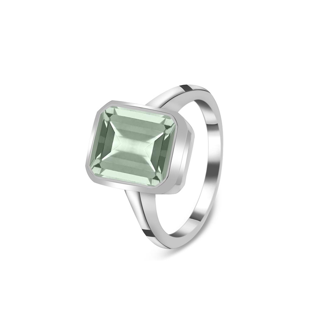 Green Amethyst Ring-(GRA-SR-1752.)