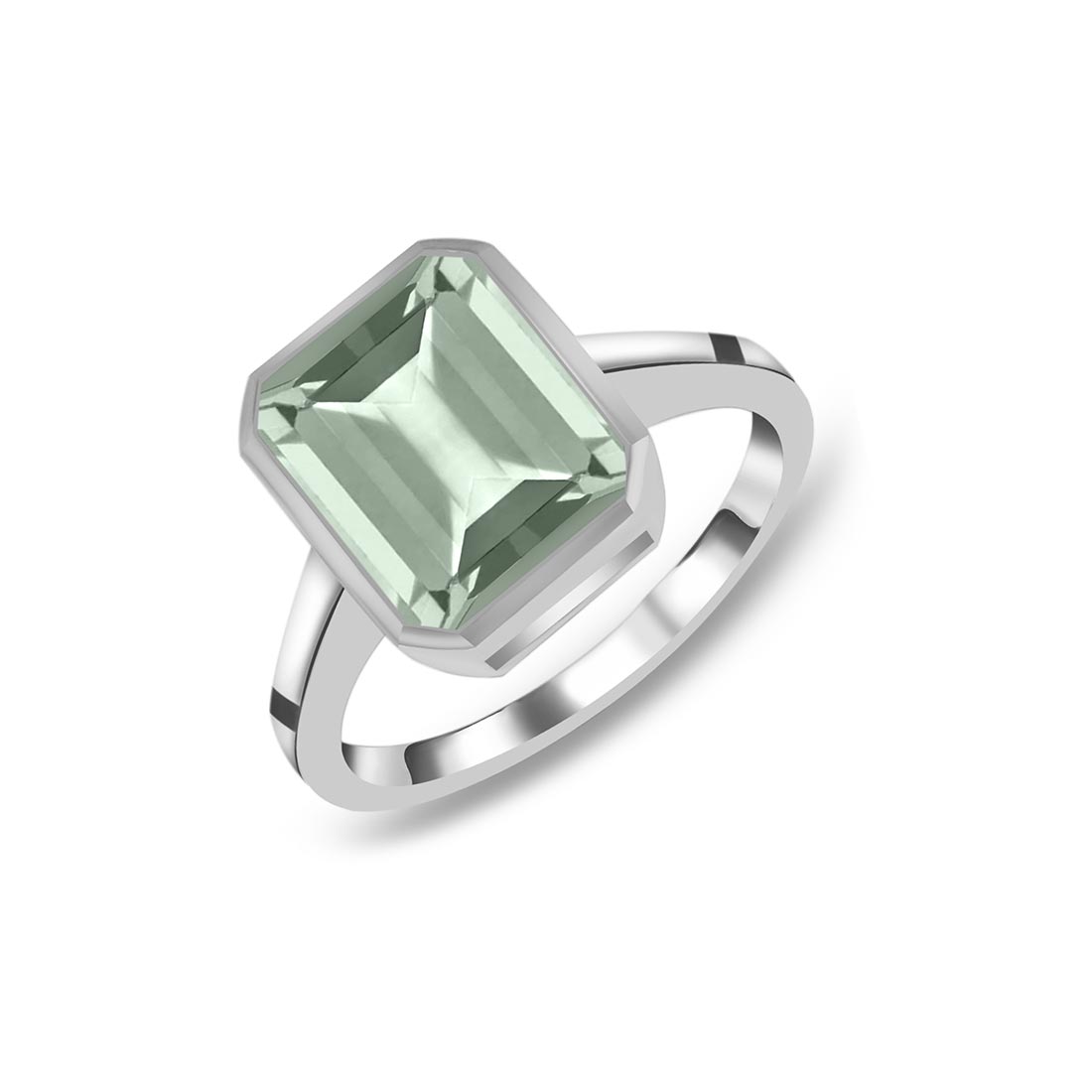 Green Amethyst Ring-(GRA-SR-1752.)