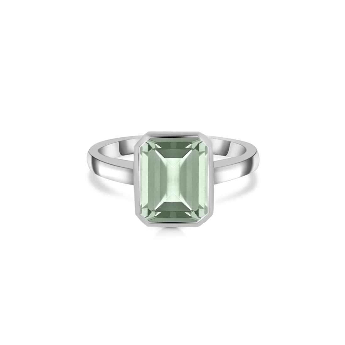 Green Amethyst Ring-(GRA-SR-1926.)