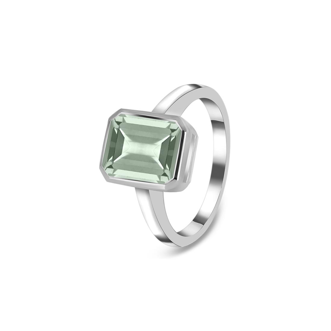 Green Amethyst Ring-(GRA-SR-1926.)