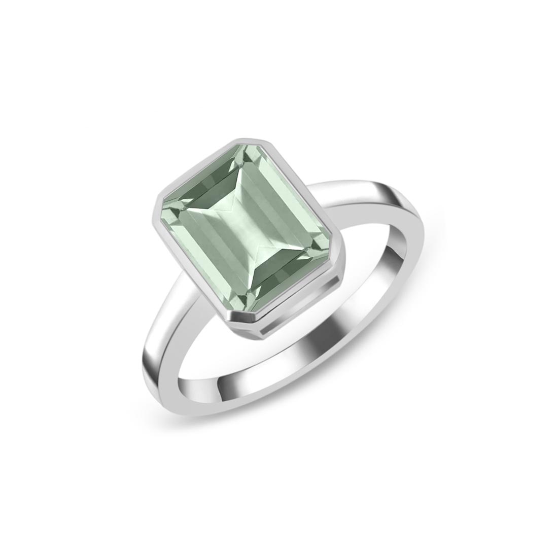 Green Amethyst Ring-(GRA-SR-1926.)