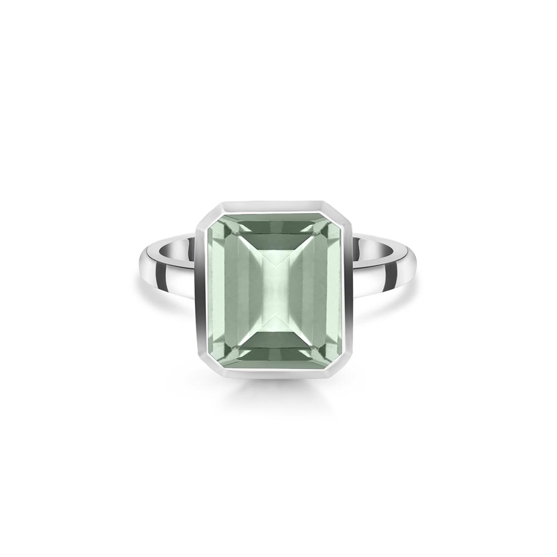 Green Amethyst Ring-(GRA-SR-1927.)