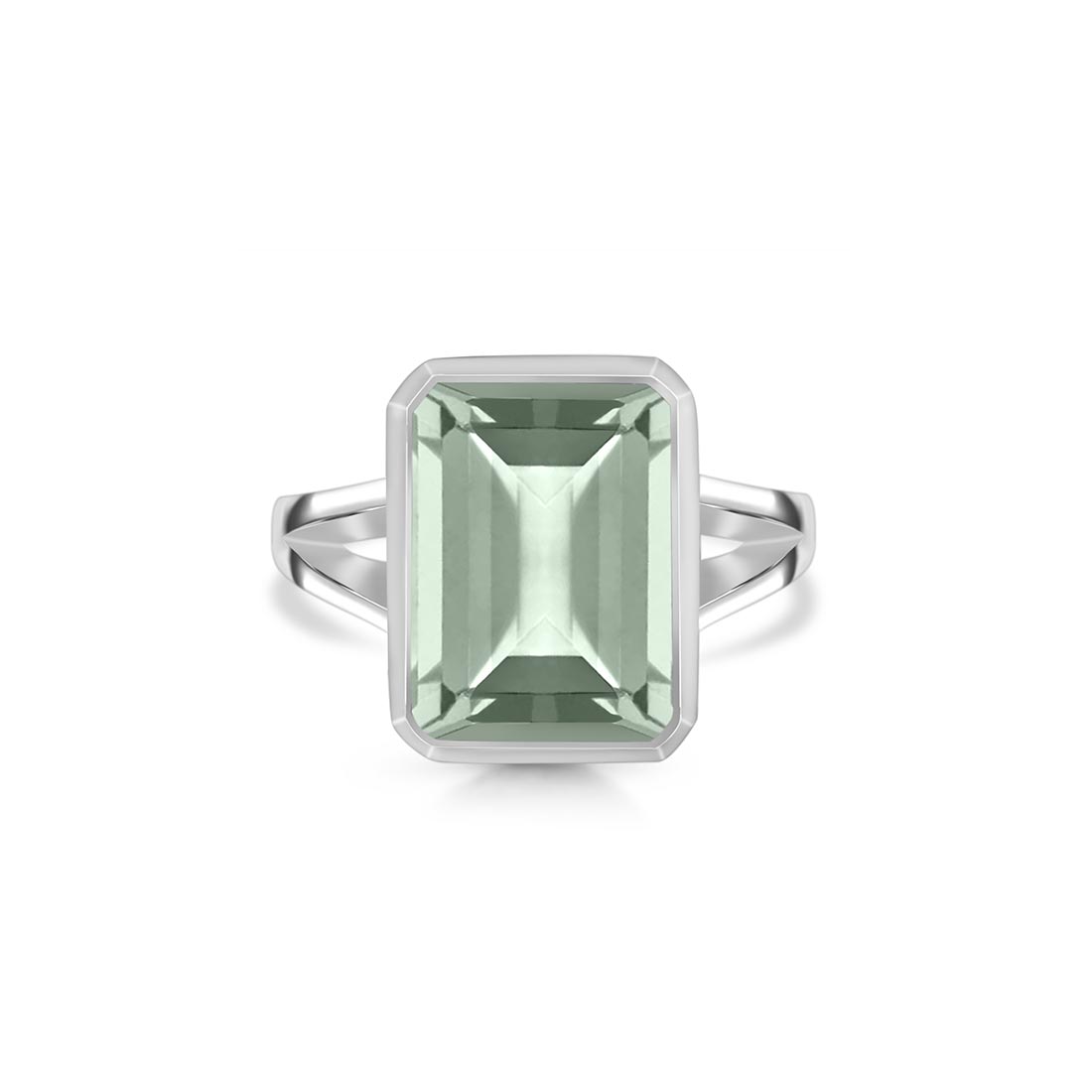 Green Amethyst Ring-(GRA-SR-1928.)