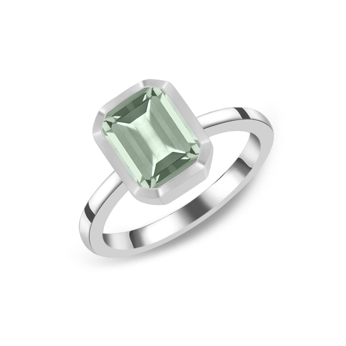 Green Amethyst Ring-(GRA-SR-250.)