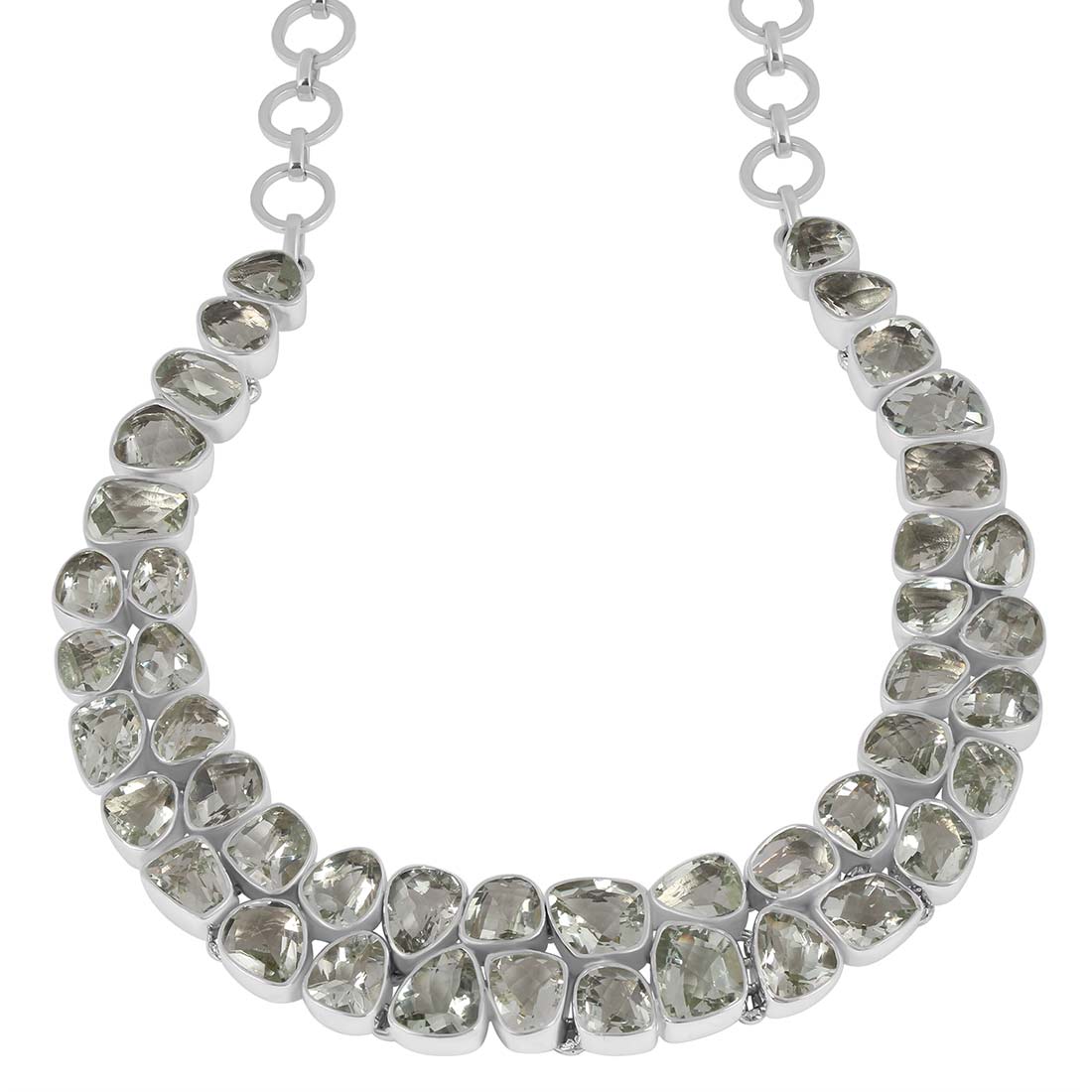 Green Amethyst Necklace-(GRA-N-1.)