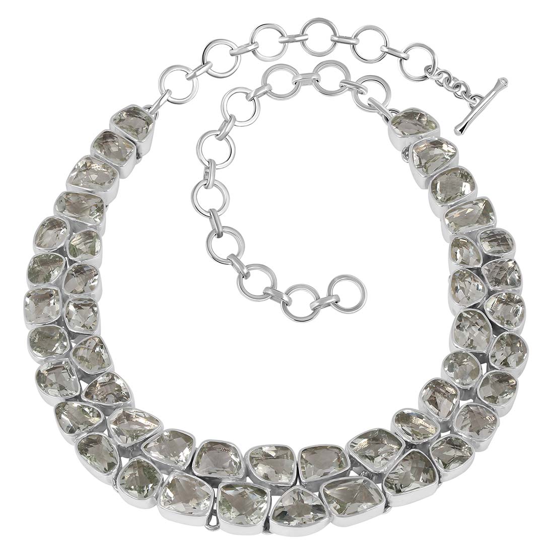 Green Amethyst Necklace-(GRA-N-2.)