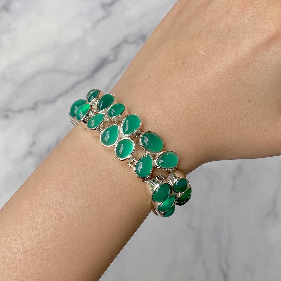 Green Onyx Bracelet-(GRO-B-1)