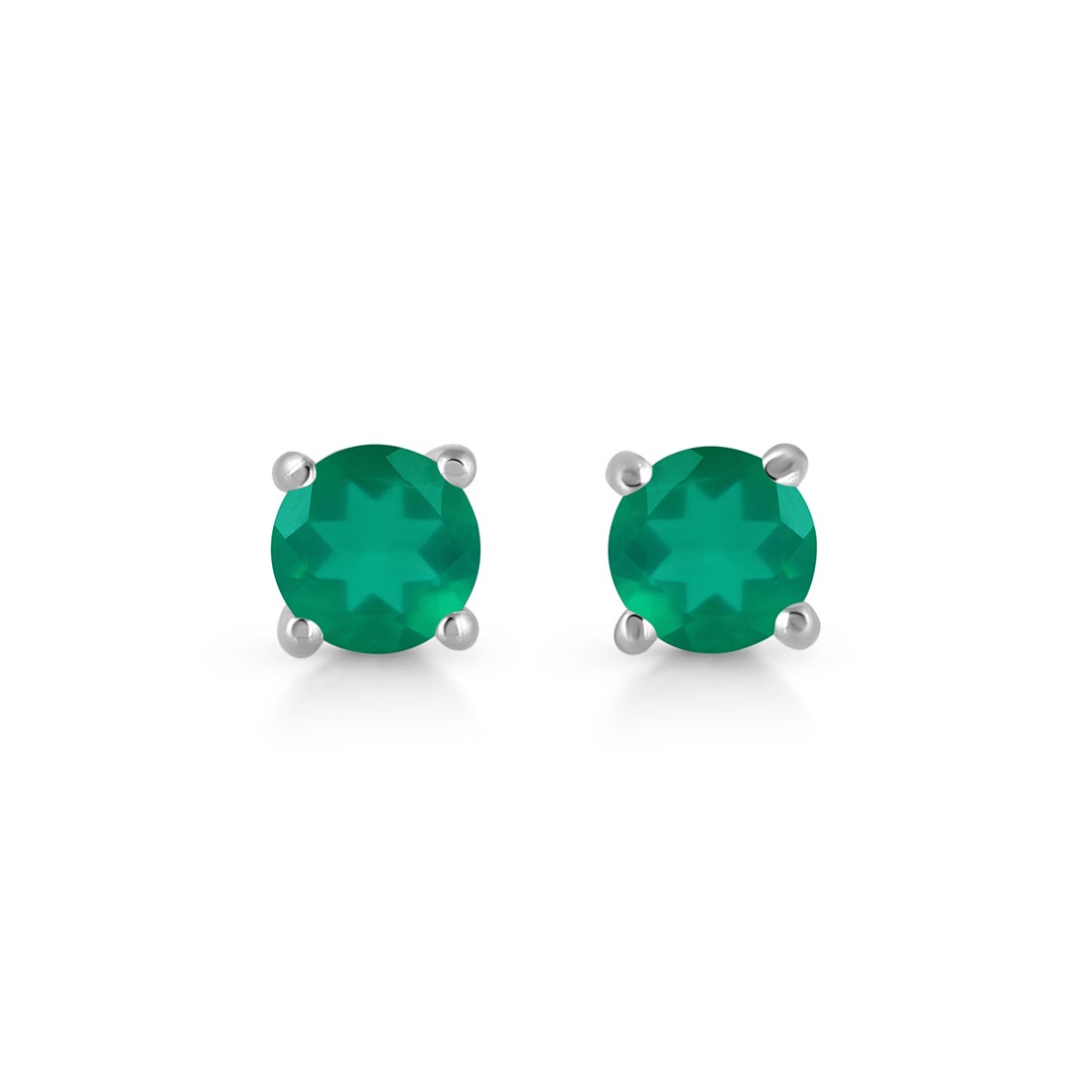 Green Onyx Stud Earring-(GRO-SE-1023.)