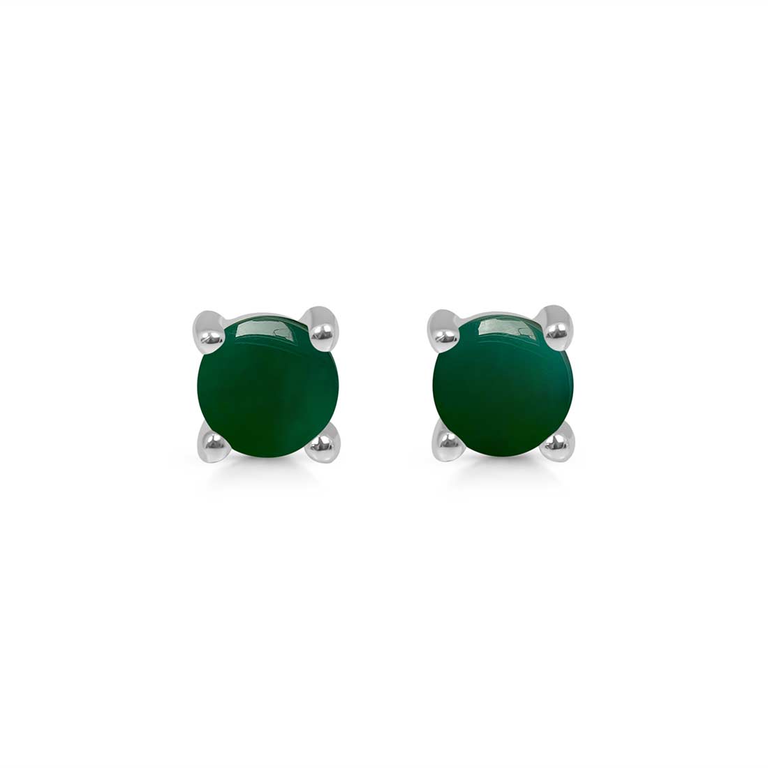 Green Onyx Stud Earring-(GRO-SE-1068.)