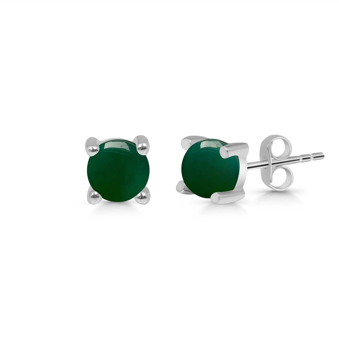 Green Onyx Stud Earring-(GRO-SE-1068.)