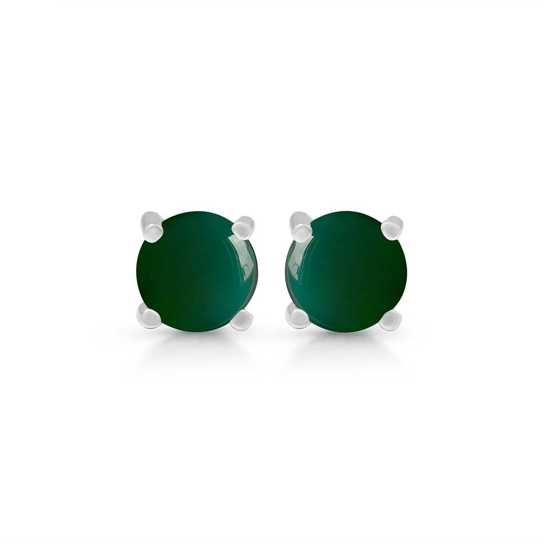 Green Onyx Stud Earring-(GRO-SE-1069.)