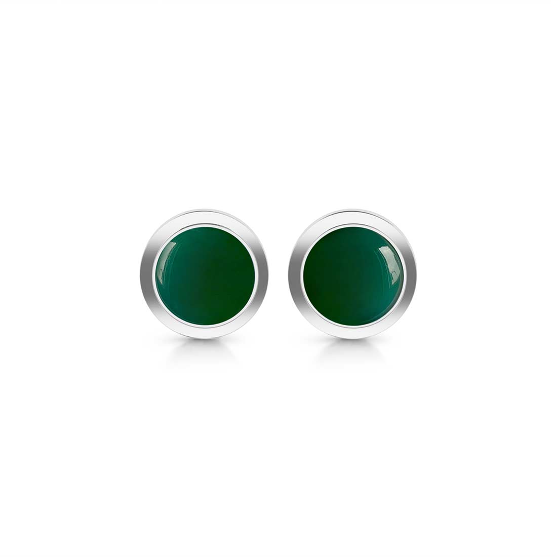 Green Onyx Stud Earring-(GRO-SE-1073.)