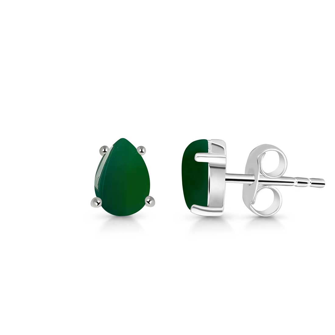 Green Onyx Stud Earring-(GRO-SE-1142.)