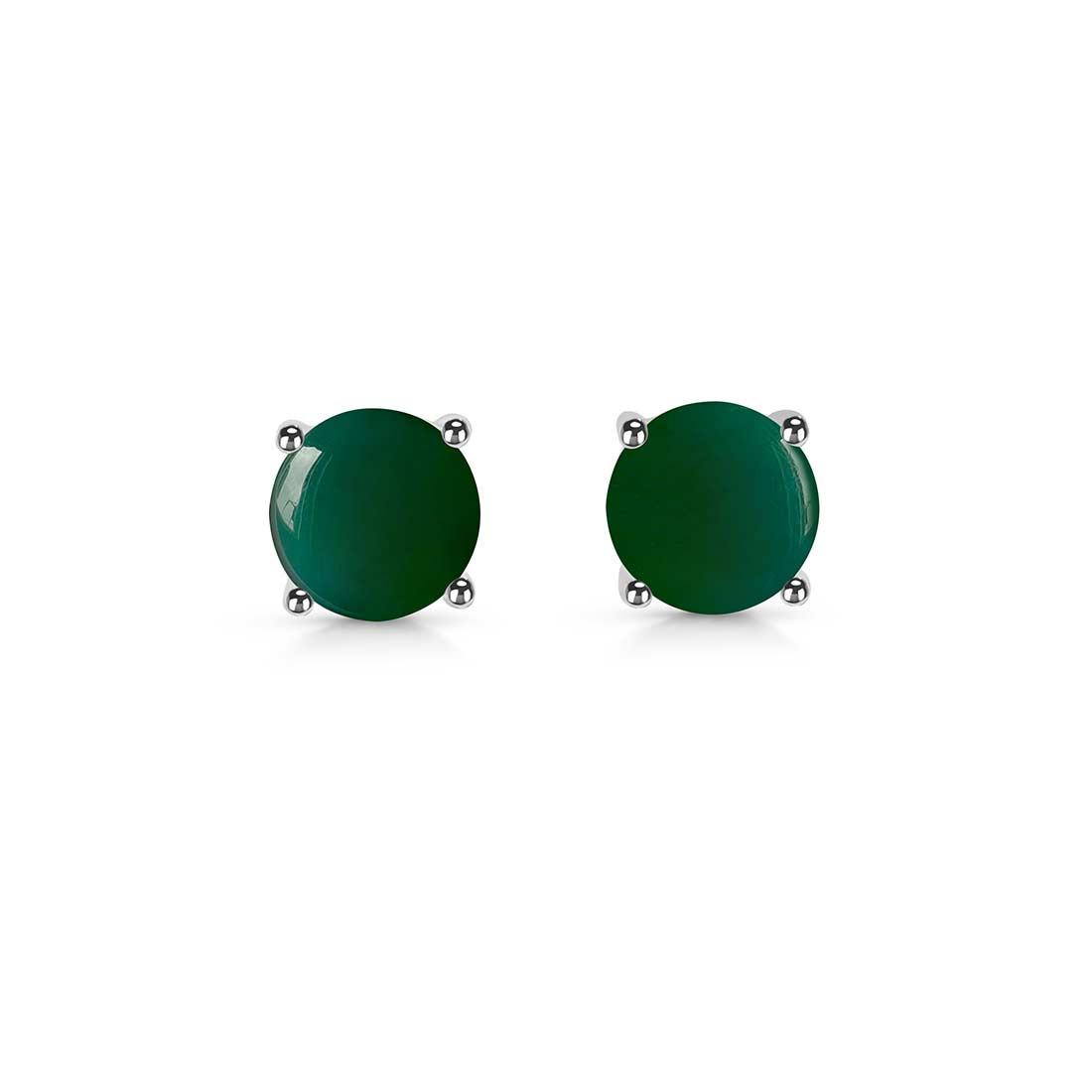 Green Onyx Stud Earring-(GRO-SE-1178.)