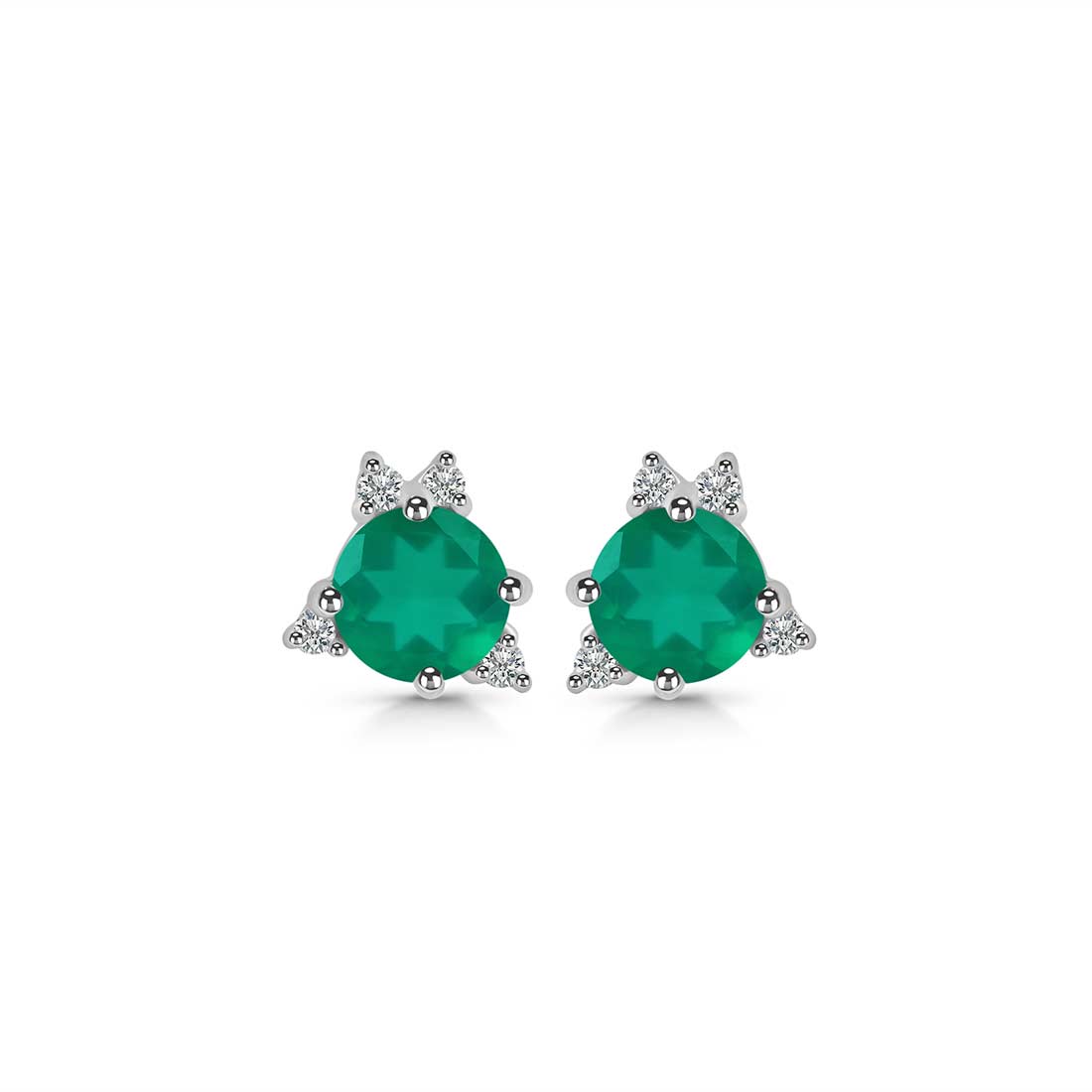 Green Onyx Stud Earring-(GRO-SE-1260.)