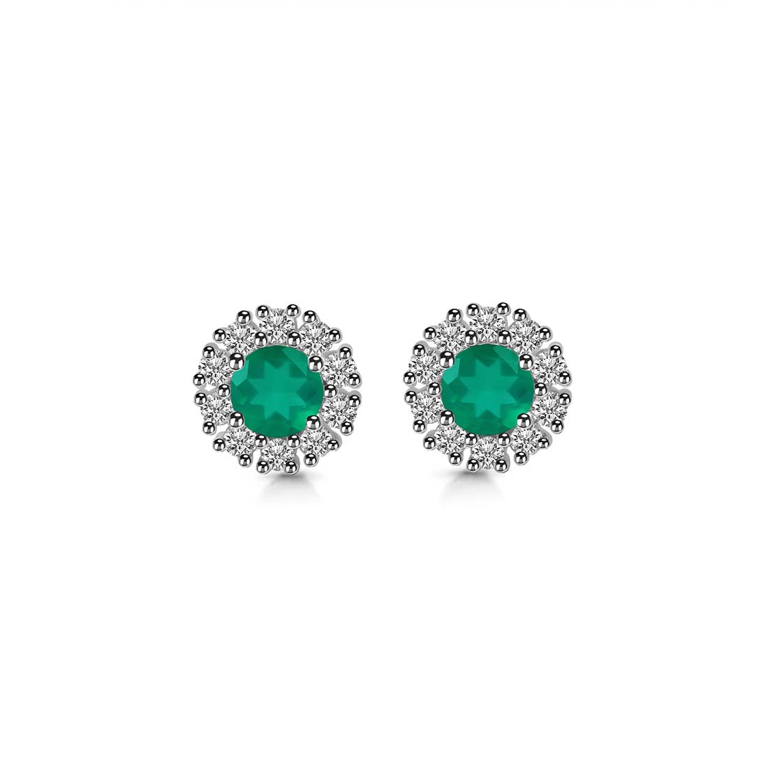 Green Onyx Stud Earring-(GRO-SE-1268.)