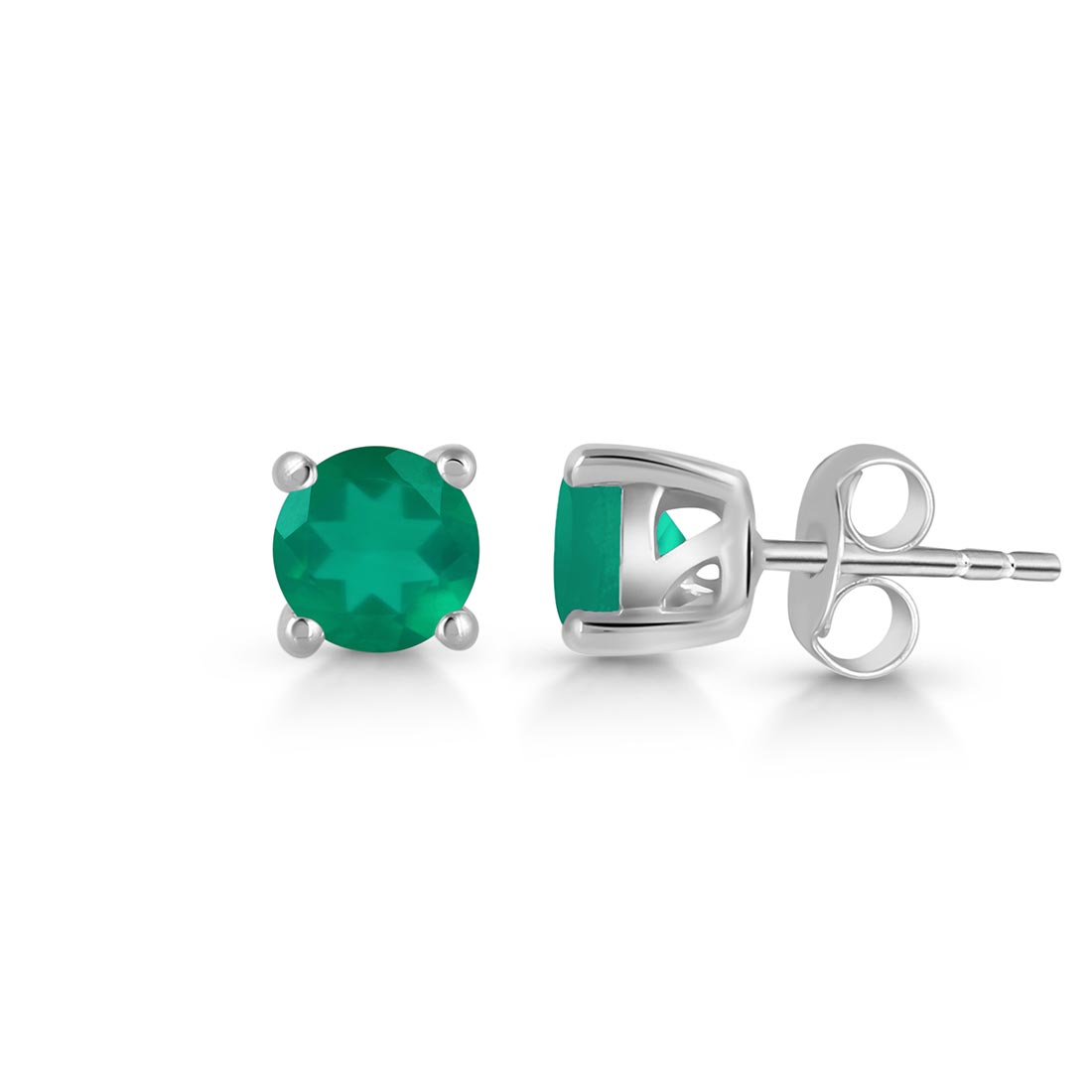 Green Onyx Stud Earring-(GRO-SE-1321)