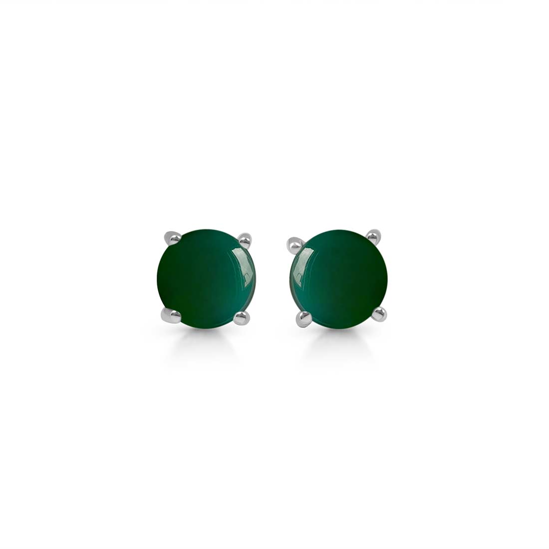 Green Onyx Stud Earring-(GRO-SE-699.)