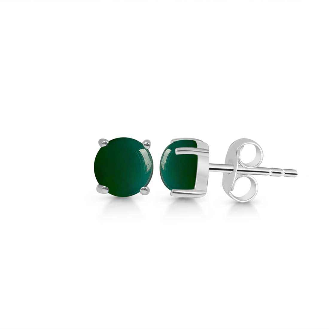 Green Onyx Stud Earring-(GRO-SE-699.)