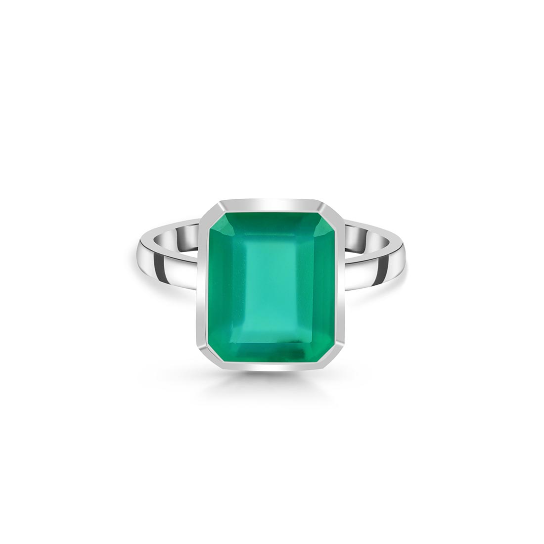 Dainty Green Onyx Rings | Buy Silver Green Onyx Ring Online in USA ...