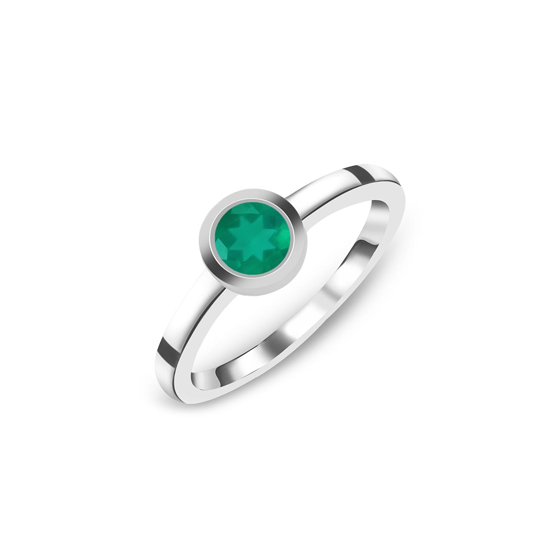 Green Onyx Ring-(GRO-SR-3229.)