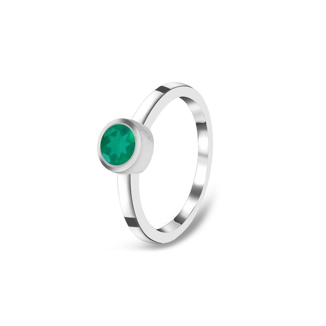 Green Onyx Ring-(GRO-SR-4029.)