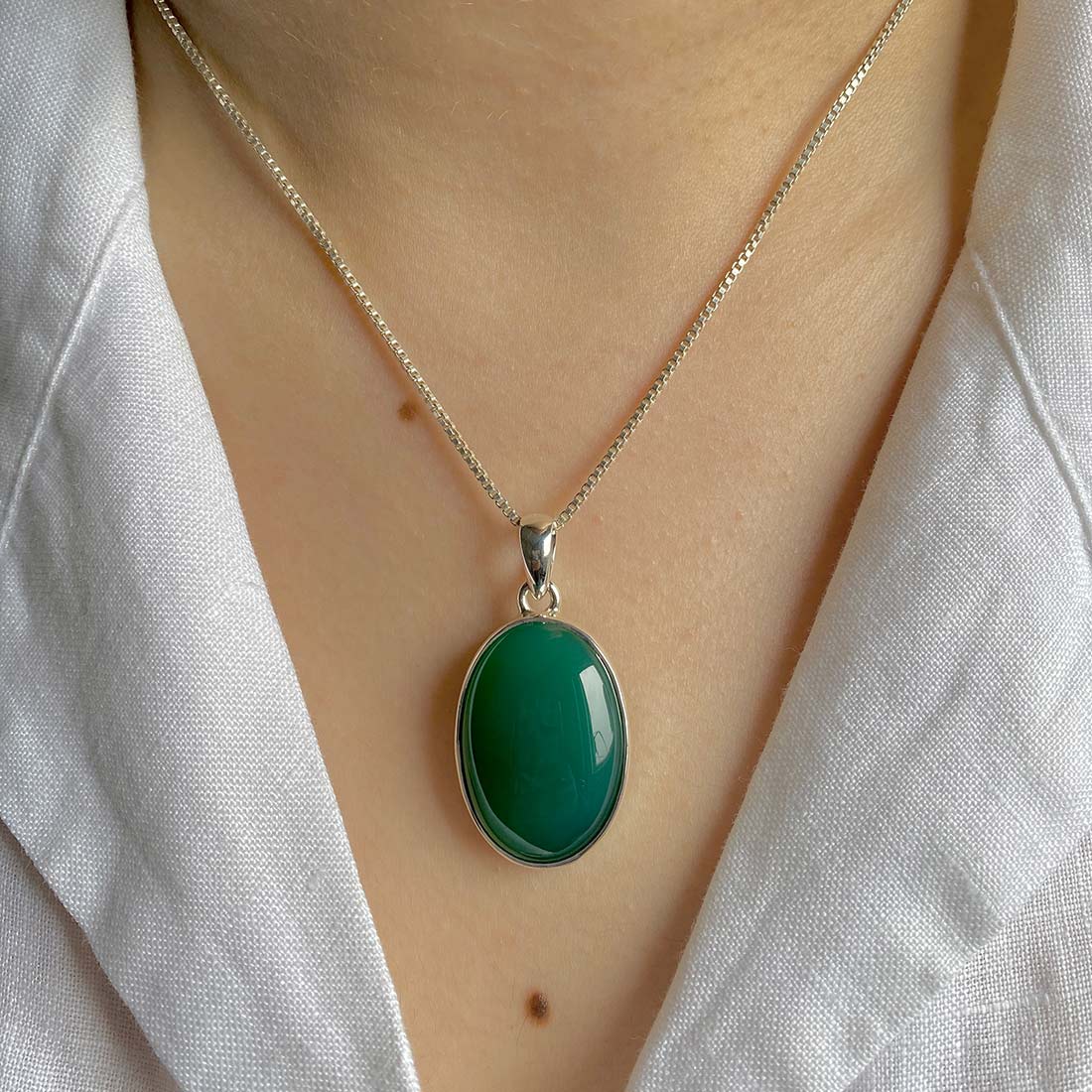 Green Onyx Pendant-(GRO-P-13.)