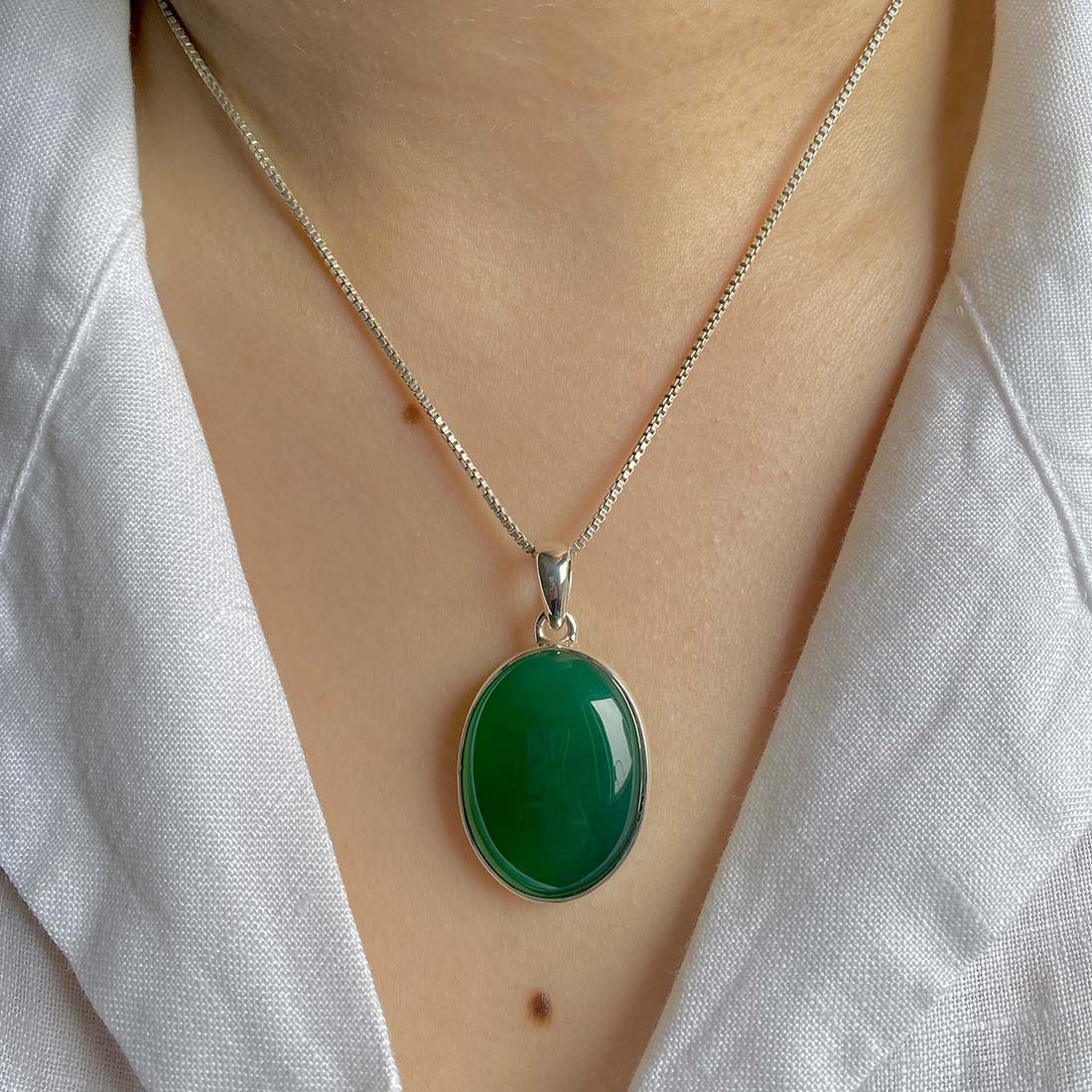 Green Onyx Pendant-(GRO-P-14.)