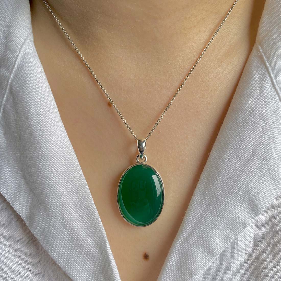 Green Onyx Pendant-(GRO-P-15.)