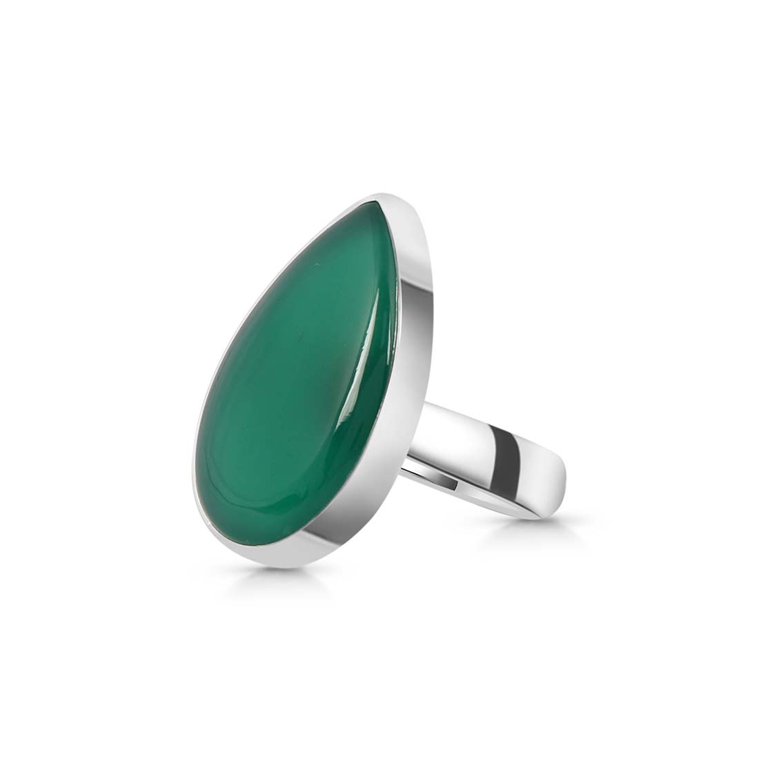 Green Onyx Adjustable Ring-(GRO-R-15.)