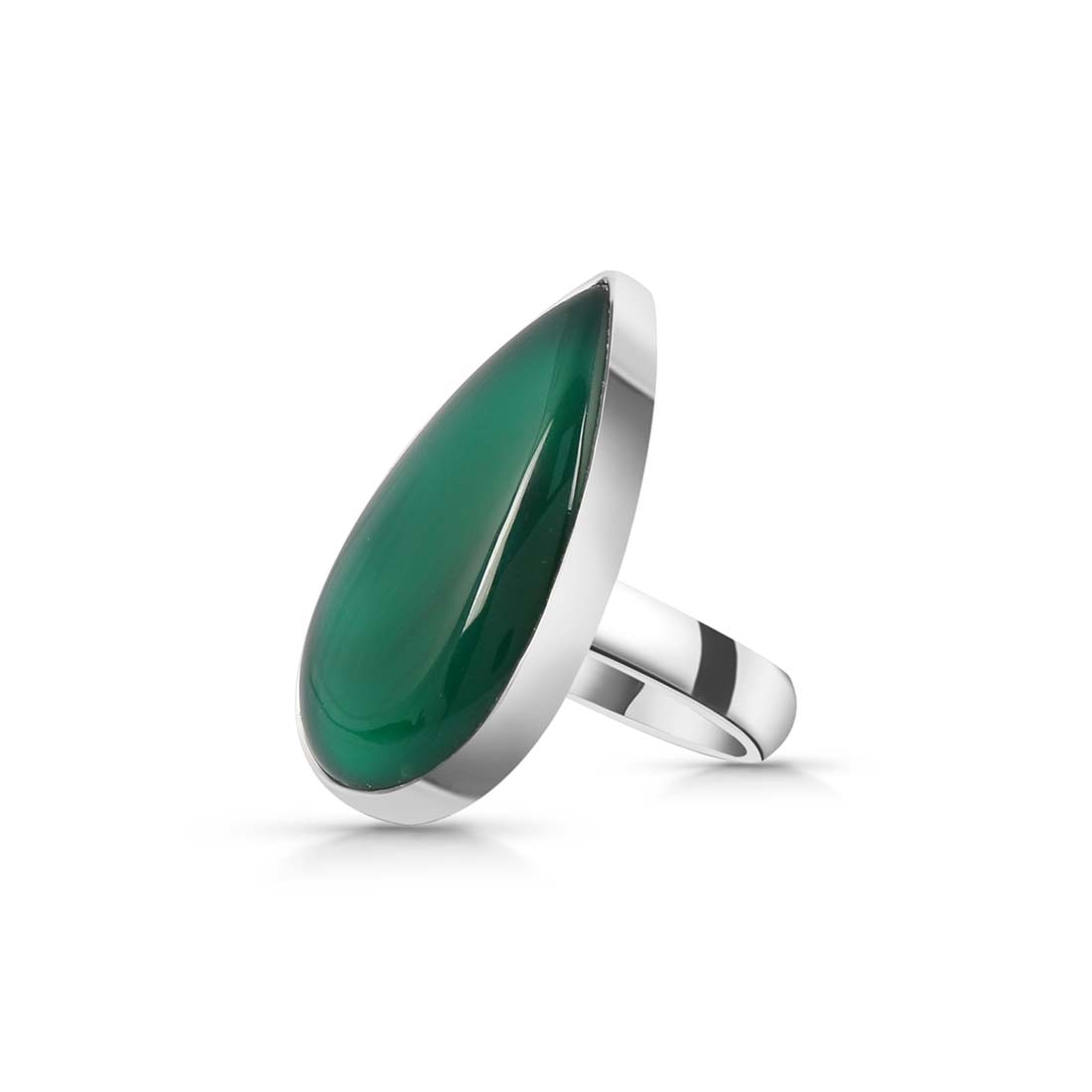 Green Onyx Adjustable Ring-(GRO-R-25.)