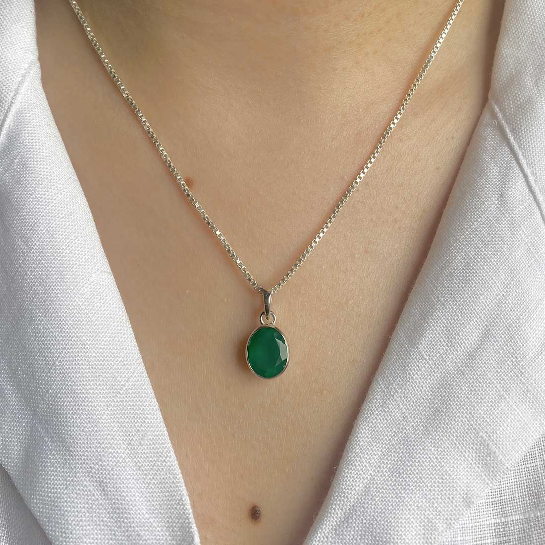 Green Onyx Pendant-(GRO-SP-734.)