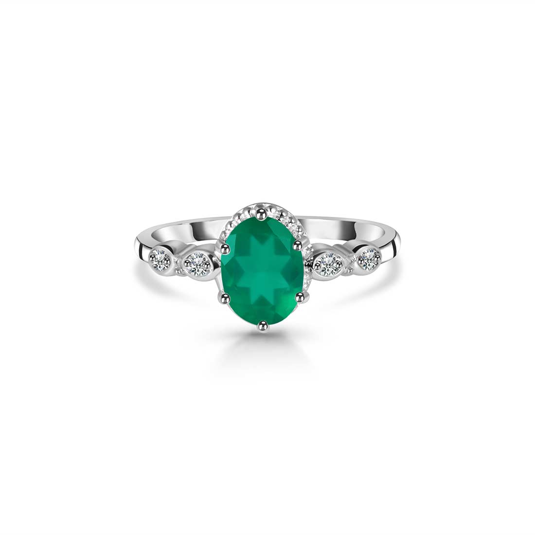 Green Onyx Ring-(GRO-SR-2182.)