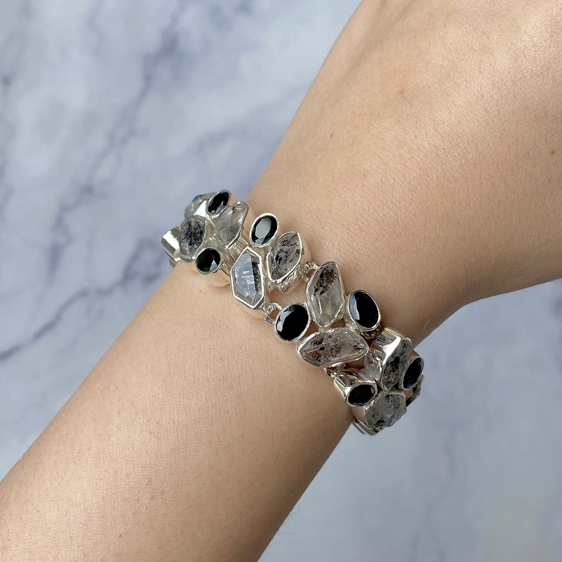 Herkimer Diamond Bracelet-(HKD-B-1)