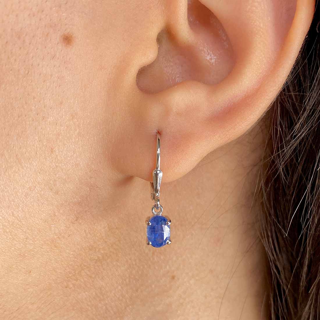 Kyanite Leverback Earring-(KYN-SE-670-B.)