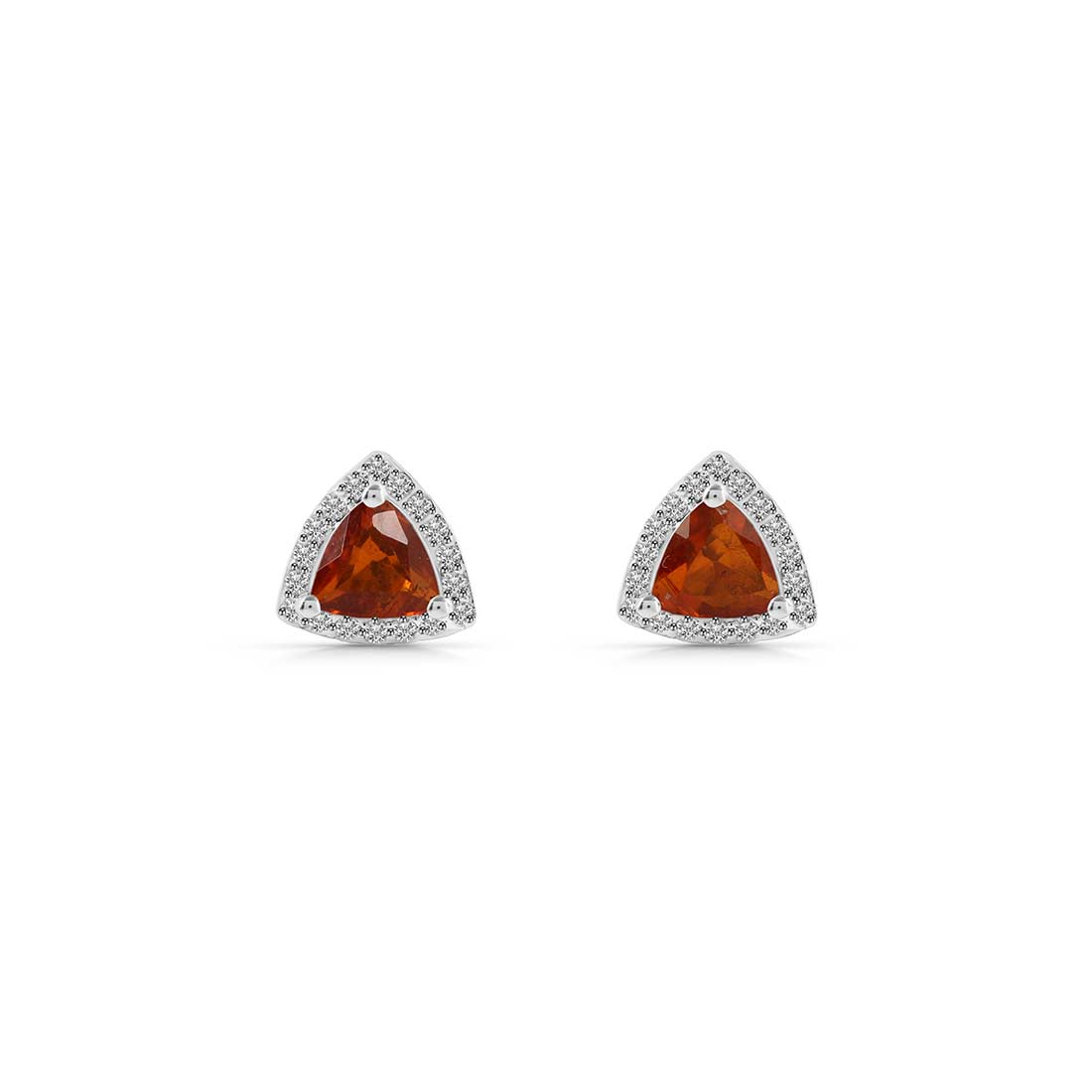 Orange Kyanite Stud Earring-(KYN-SE-1269-O.)