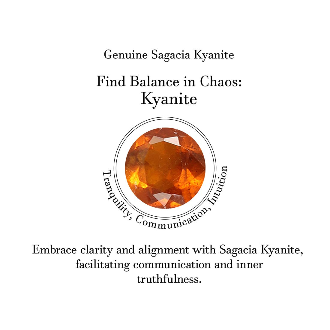 Orange Kyanite & White Topaz Pendant-(KYN-SP-399-O.)
